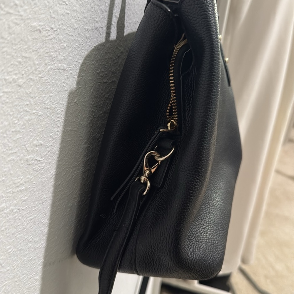 🖤 Kate Spade Black Leather Tote Bag Crossbody Handles 🖤 - Picture 4 of 10